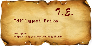 Tölgyesi Erika névjegykártya