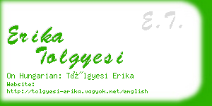 erika tolgyesi business card